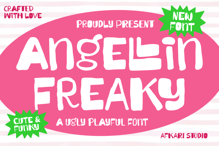 Preview of Angellin Freaky Font