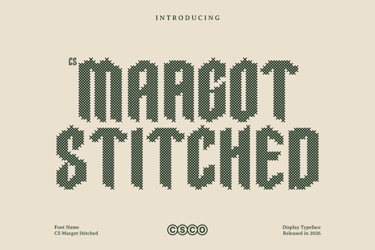 Preview of CS Margot Stitched Font