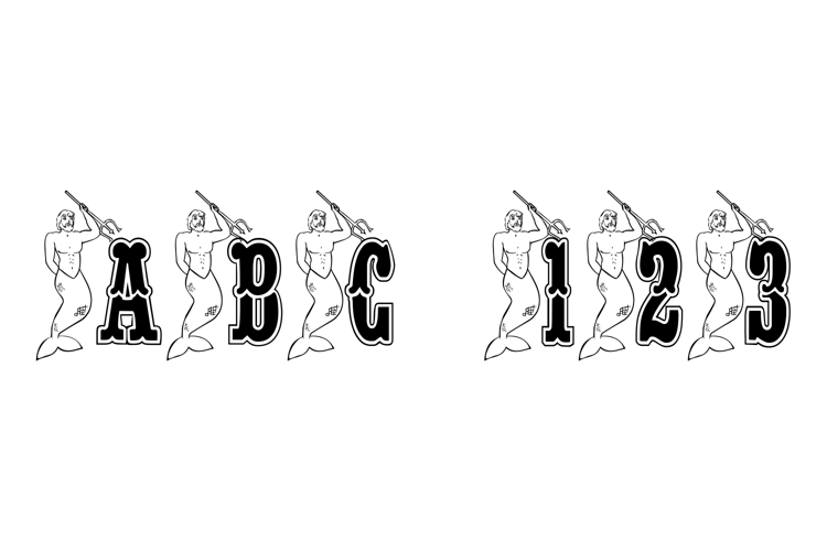 Preview of BJF Merman Font