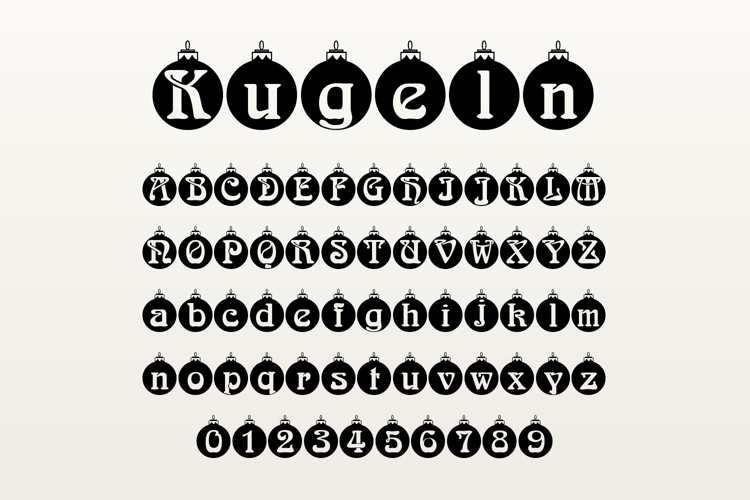 Preview of Christbaumkugeln Font
