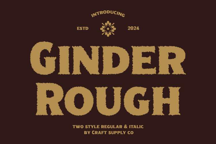 Ginder Rough Font