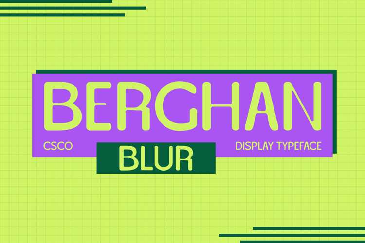 Berghan Blur Font