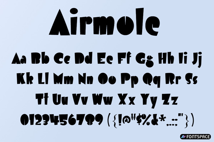 Preview of Airmole Font