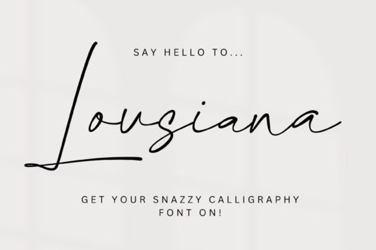 Lousiana Handwriting Font