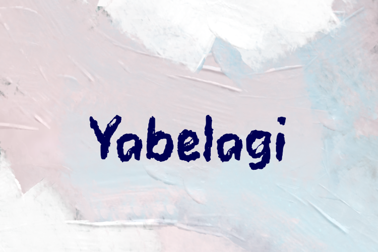 Preview of y  Yabelagi Font