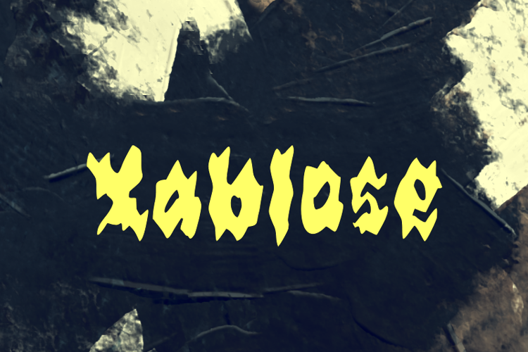 Preview of x  Xablose Font