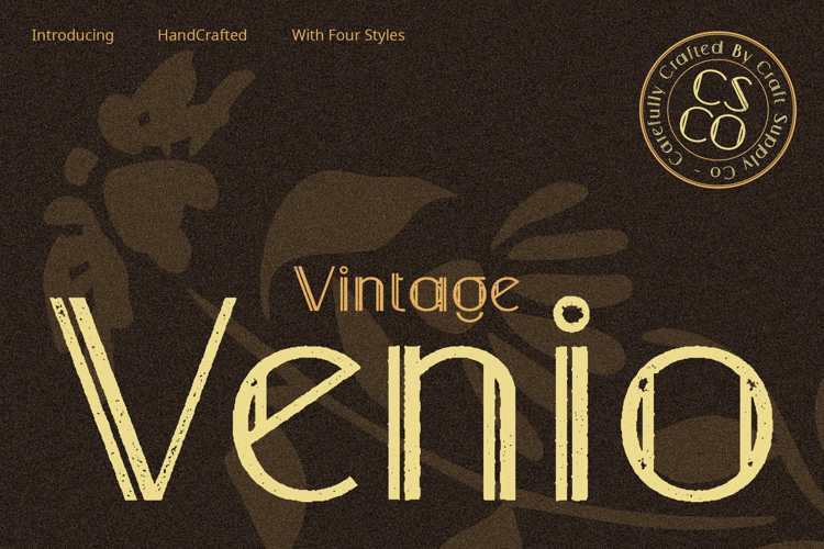 Venio Vintage Stamp Font