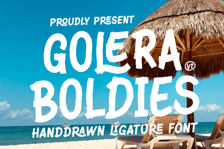 Preview of Golera Boldies Font