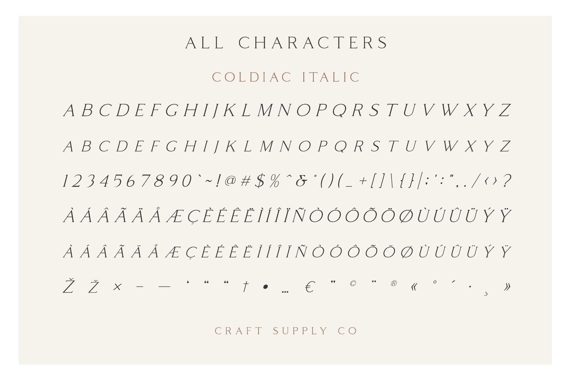 Coldiac Font Craftsupplyco Fontspace