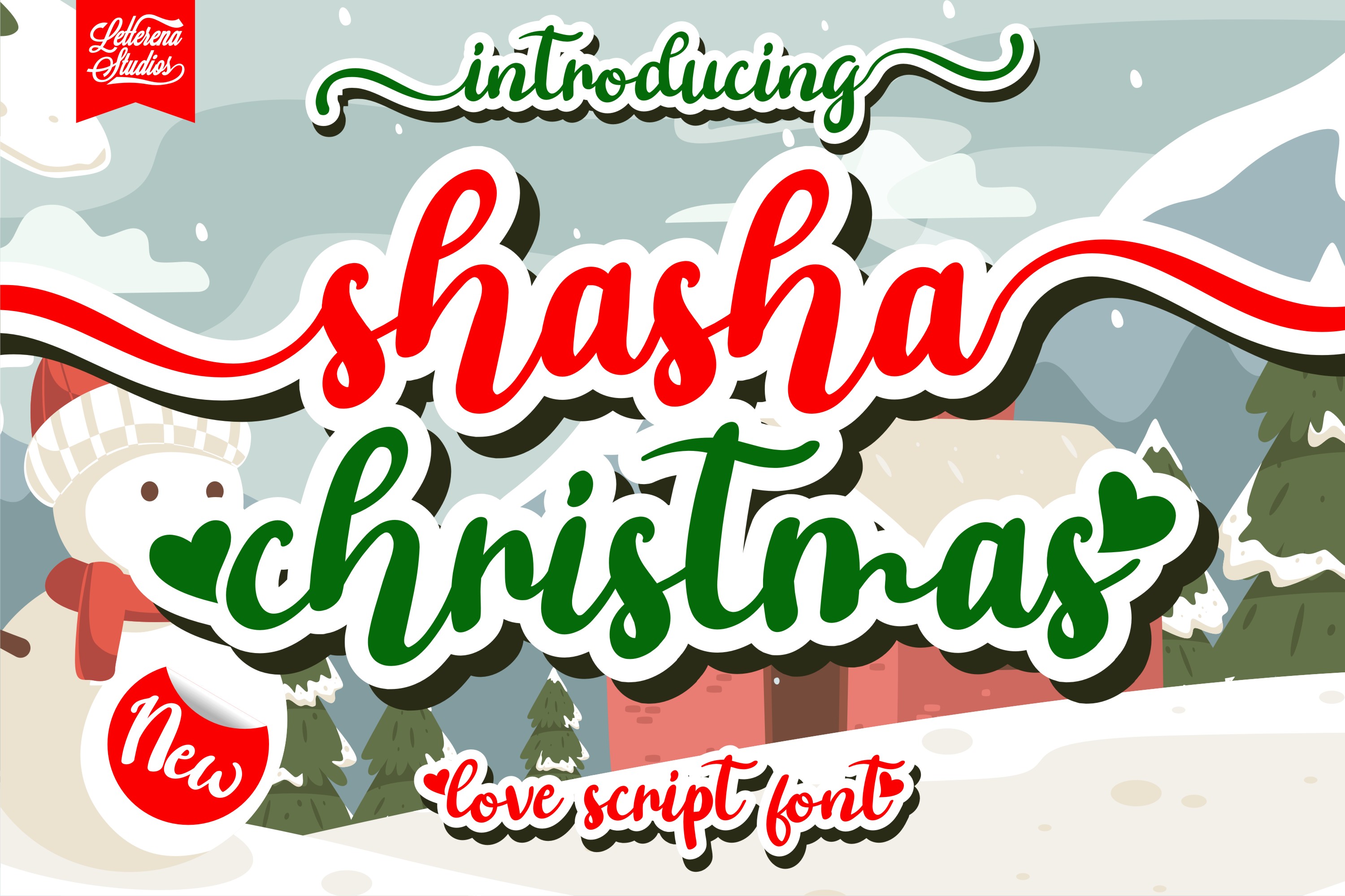 Download Shasha Christmas Font Letterena Studios Fontspace PSD Mockup Templates