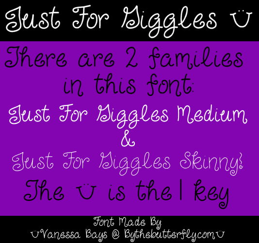 Just For Giggles Font Family (2 styles) by ByTheButterfly
