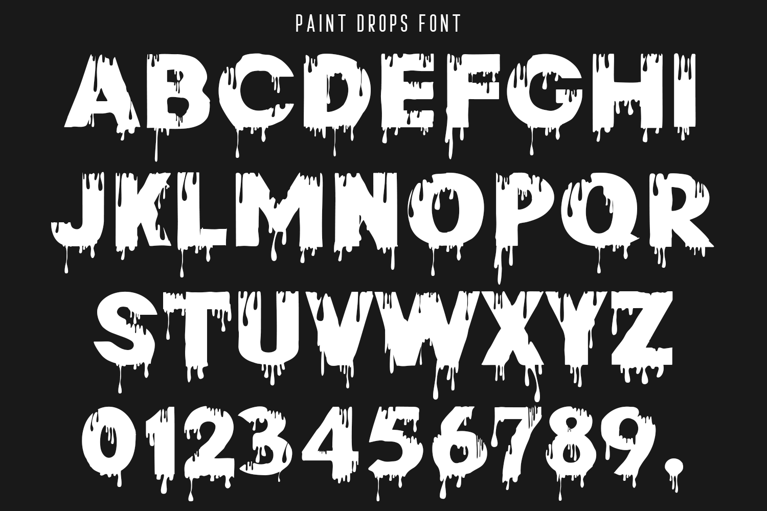 Paint Drops Font 177Studio FontSpace