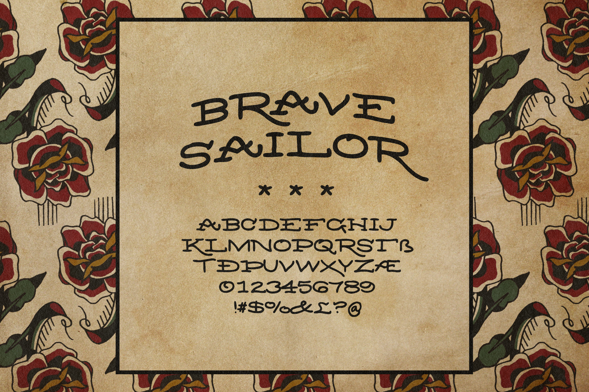 brave sailor traditional tattoo font by out of step font company 2545986