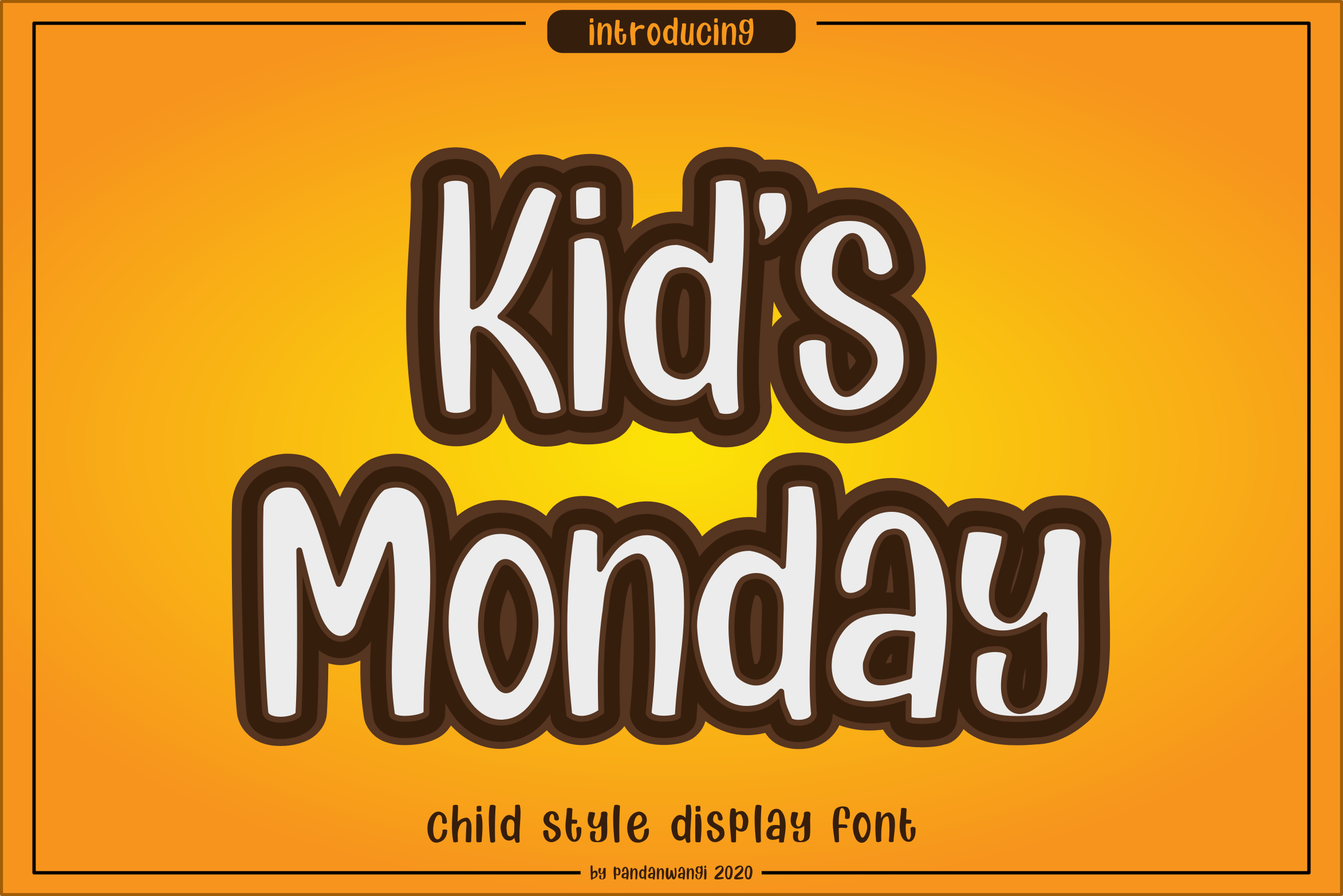 Download Kids Monday Font Pandan Wangi Fontspace PSD Mockup Templates