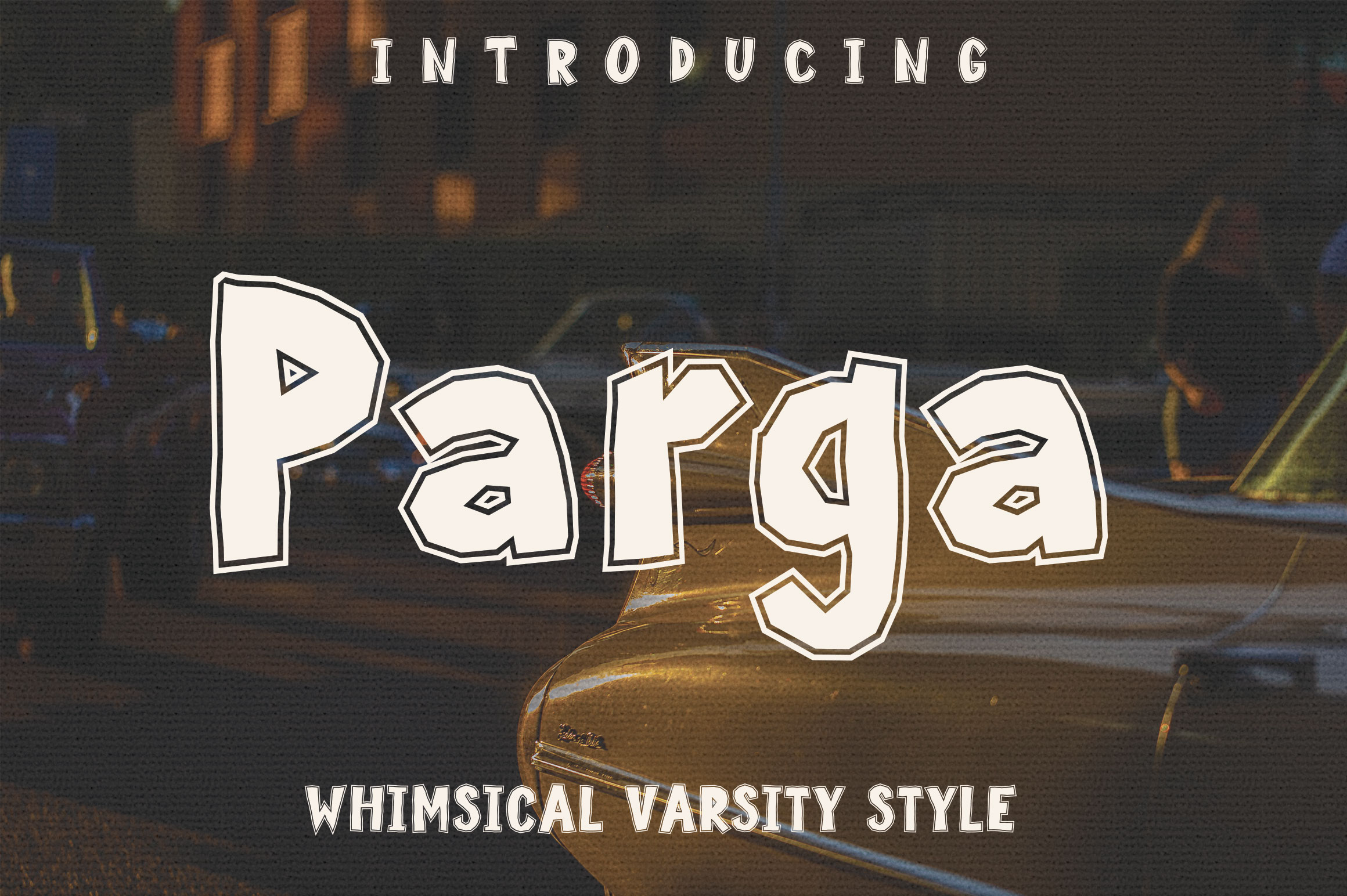 Download Parga | Whimsical Varsity Style Font font (typeface)