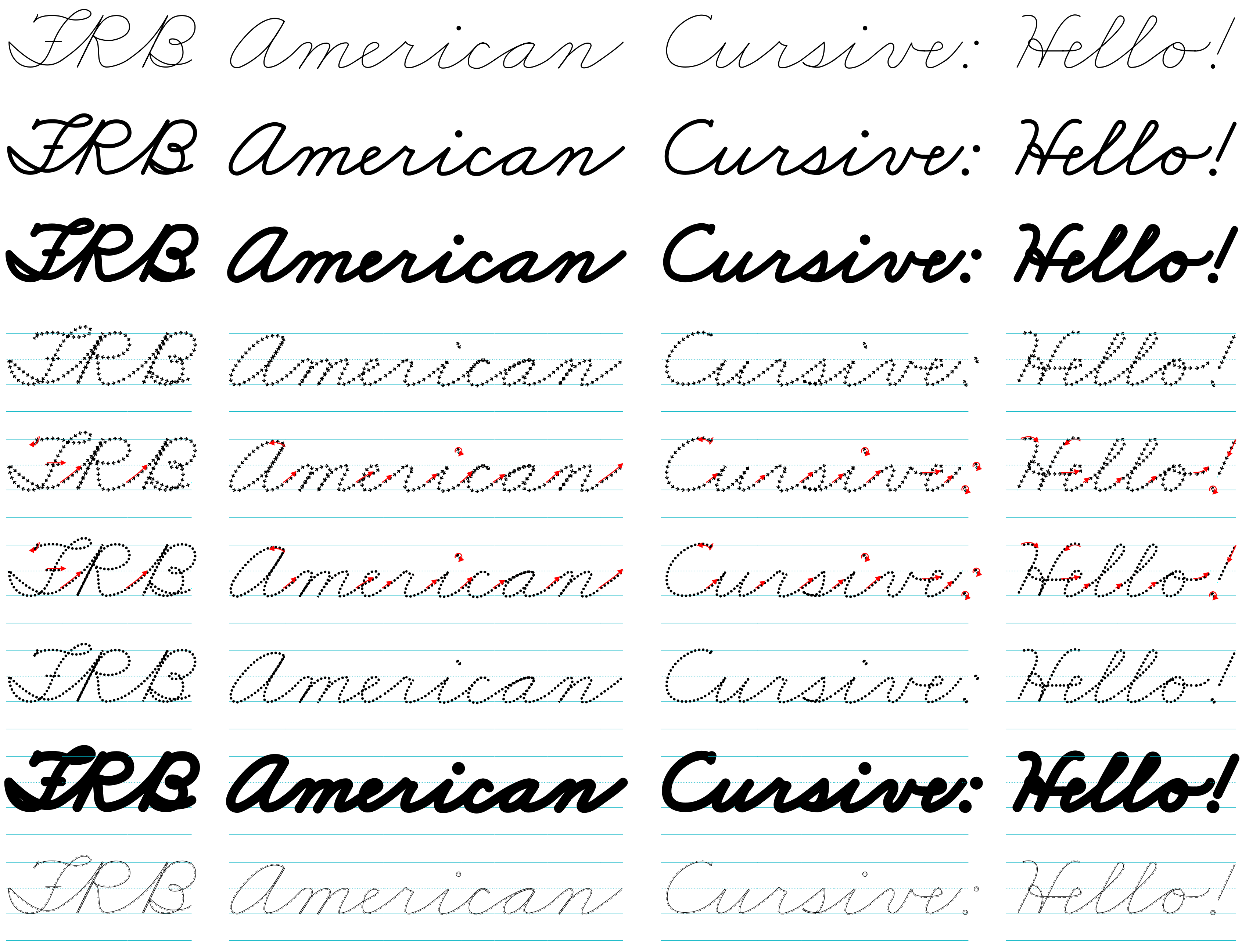 Cursive A Font