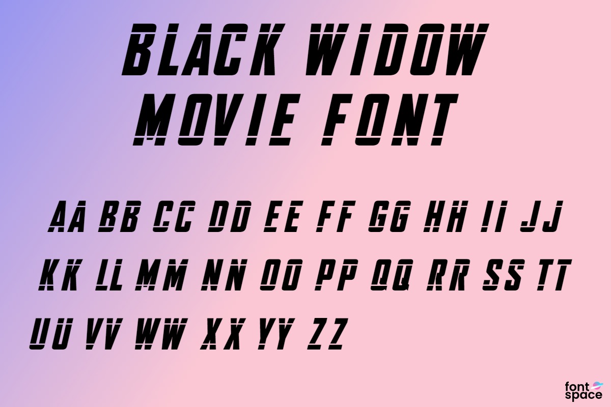 Black Widow Movie Font Fz Fonts Fontspace