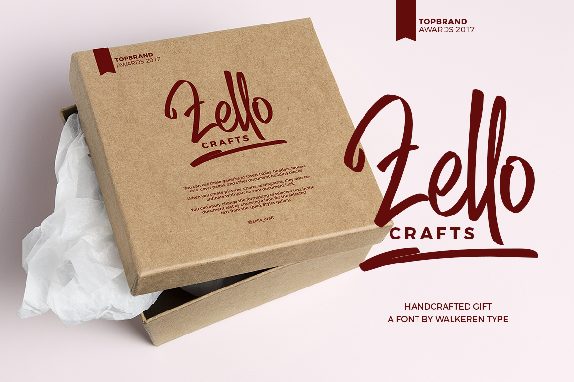 Demo font. Gift fonts.