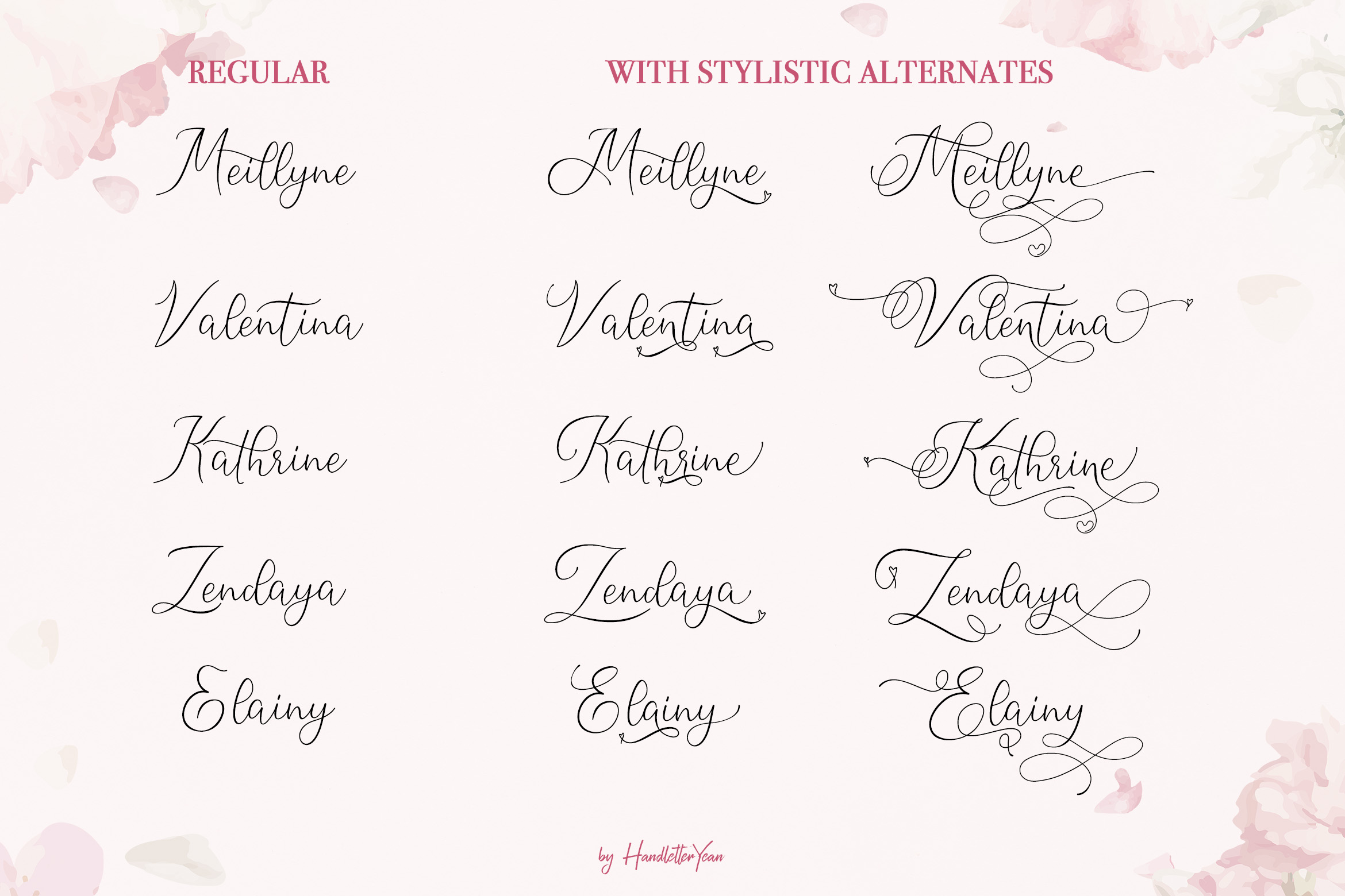 Meillyne Font | HandletterYean | FontSpace