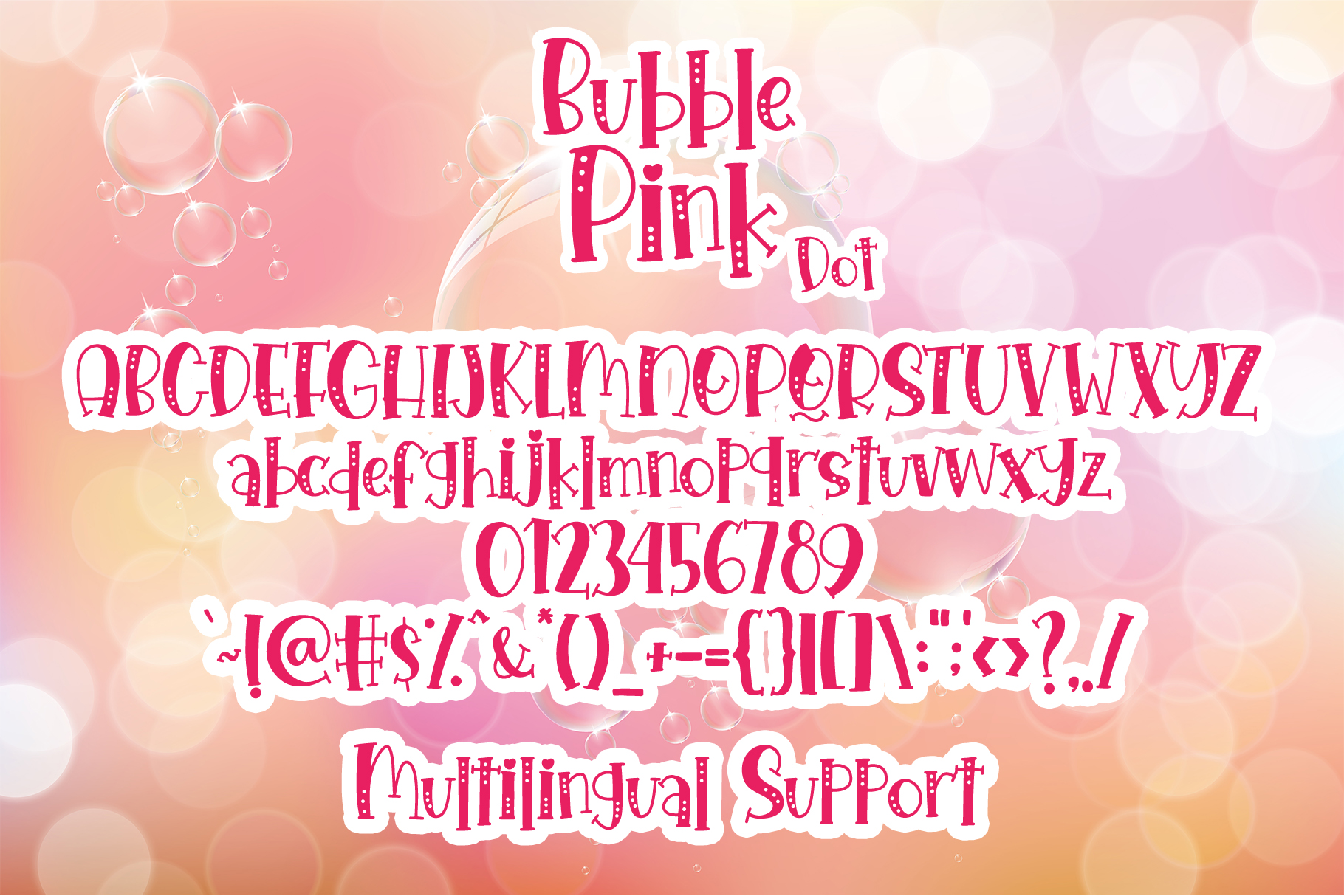 Download Bubble Pink Font font (typeface)