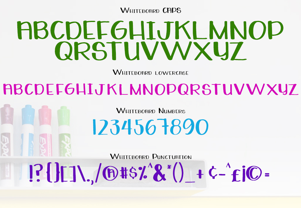 Whiteboard Font Designed by GroovyJournal