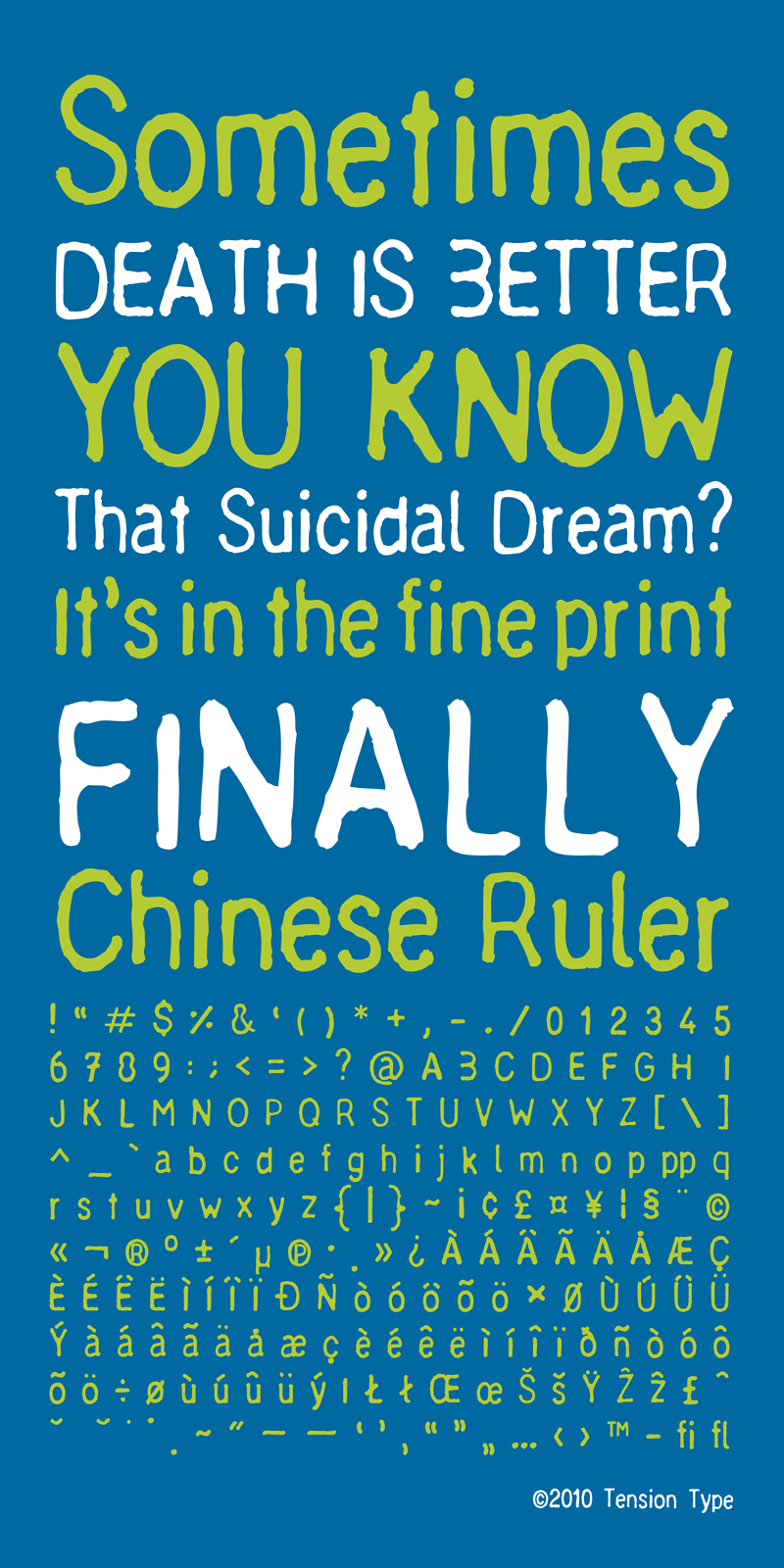 Chinese Ruler Font Tension Type Fontspace