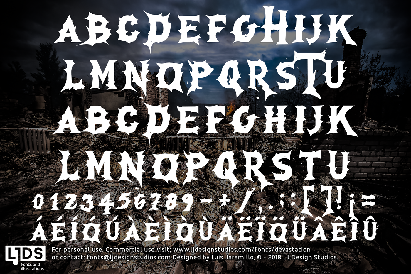 hwo to read death metal font