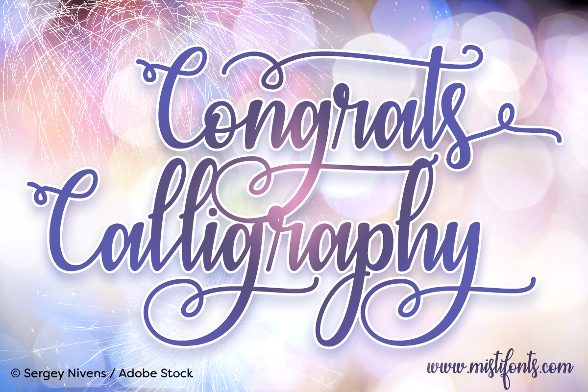 Stylish Calligraphy Font, Misti's Fonts