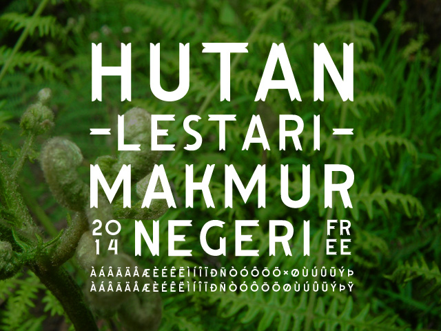 Hutan Lestari Font | Designed by Gunarta