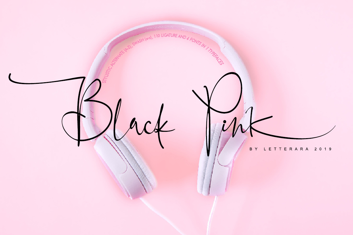 Download Free Black Pink Signature Font Letterara Fontspace Fonts Typography