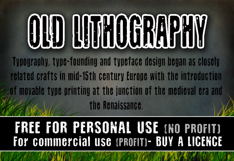 CF Old Lithography Font by CloutierFontes FontSpace