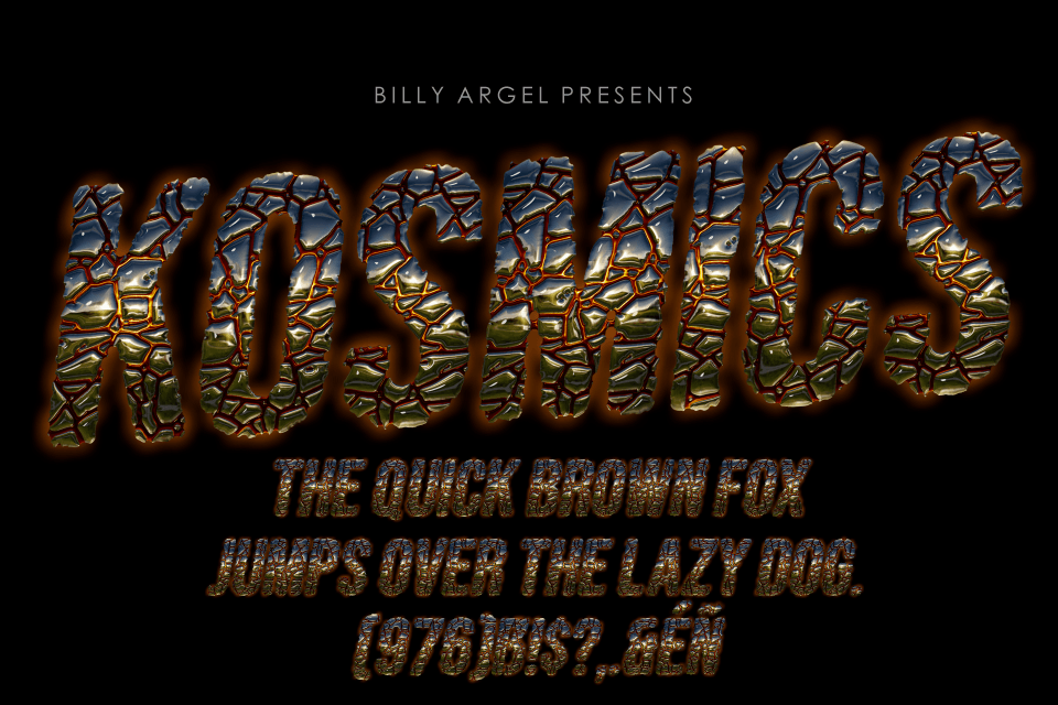 ███イタリアン███ KOSMICS ITALIC Font | Billy Argel Fonts | FontSpace