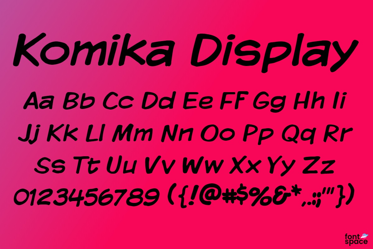 Download Komika Display Font Apostrophic Lab Fontspace PSD Mockup Templates