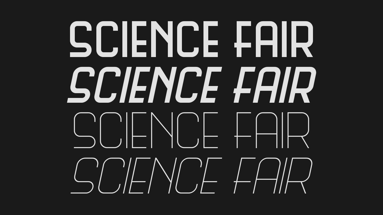 Science Fair Font Family (4 styles) by Paulo R