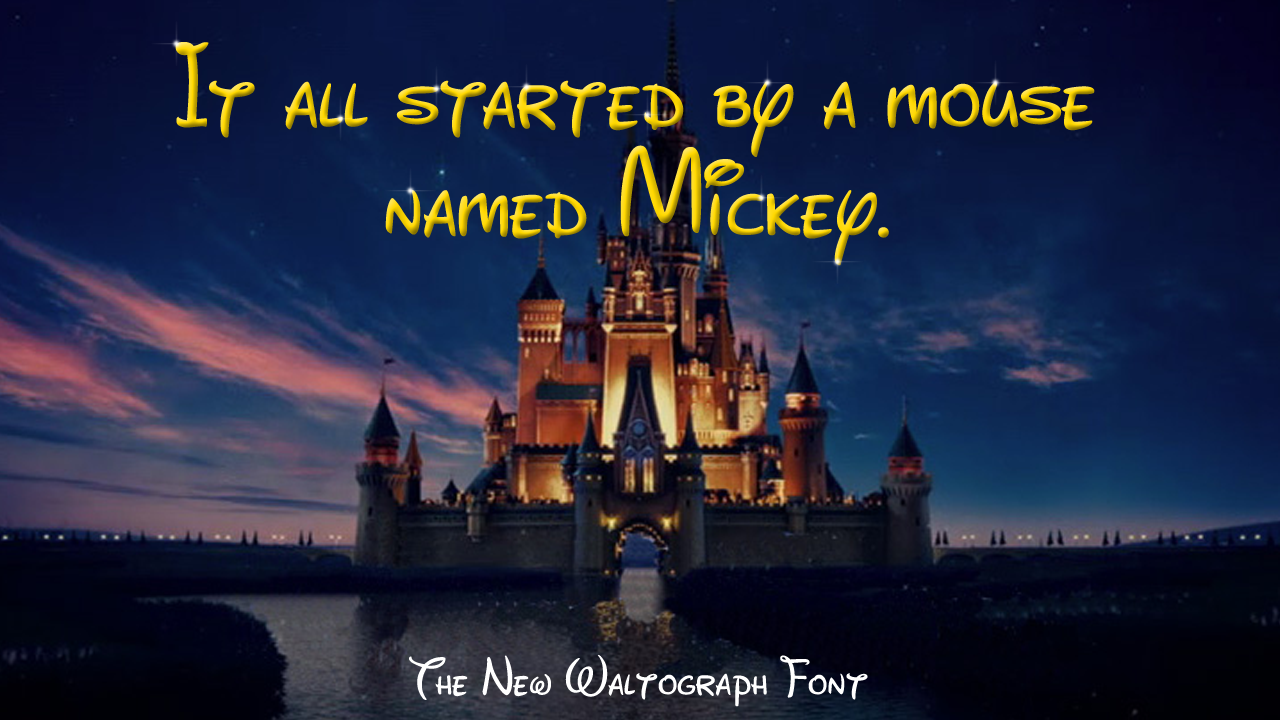 New Waltograph Font - Free Download, image size:1280x720