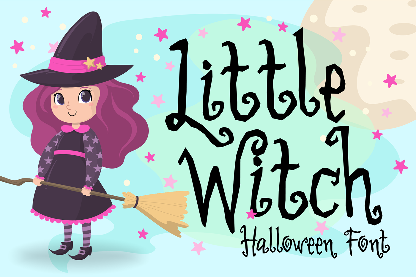 Download Free Little Witch Font Brithos Type Fontspace PSD Mockup Template