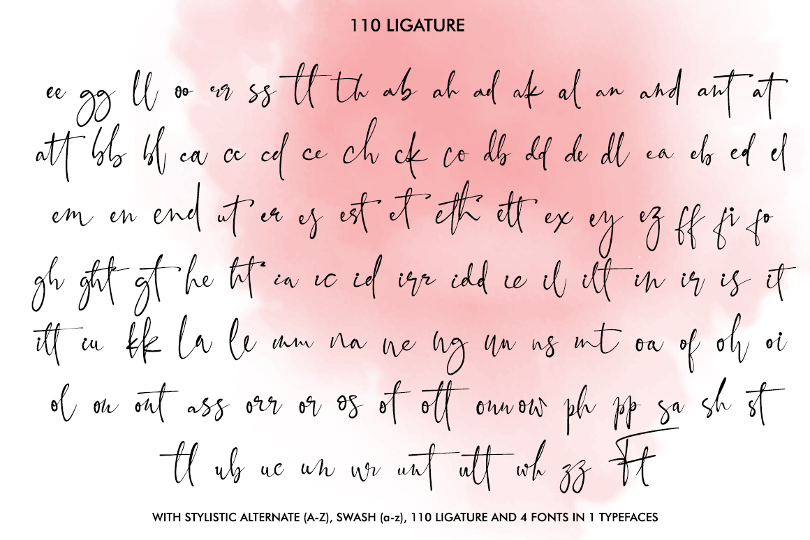 Black Pink Signature Font | Designed by letterara