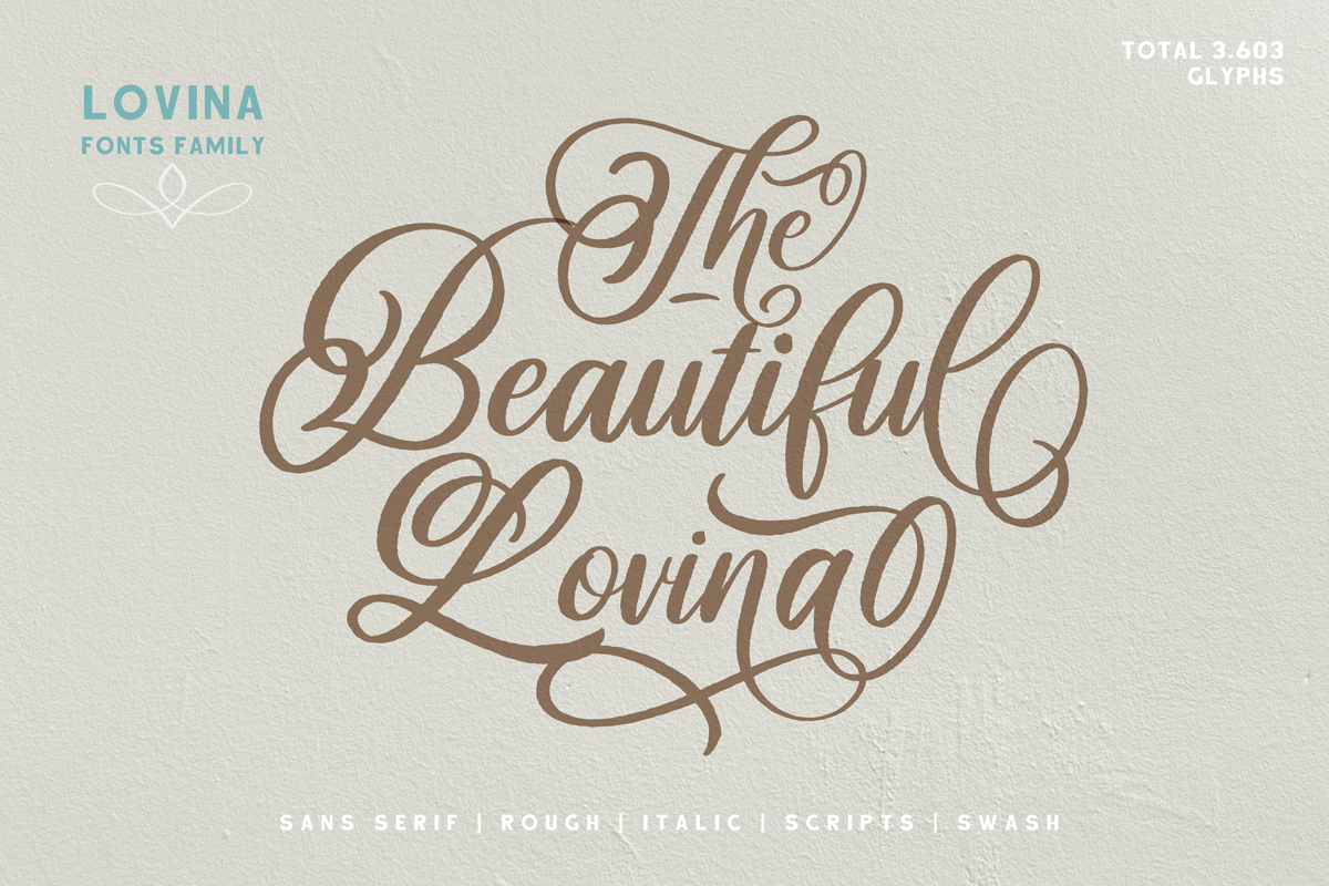 Beautiful Lovina Font | Designed by Alit Design