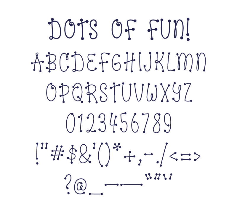 dot font happy