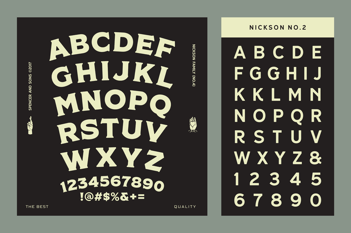 Ss Nickson One Font Spencer Sons Co Fontspace