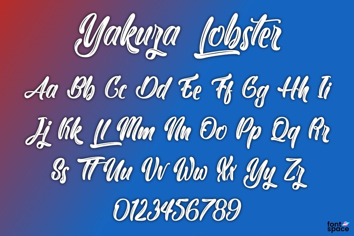 Yakuza Lobster Font Typhoon Type Suthi Srisopha FontSpace