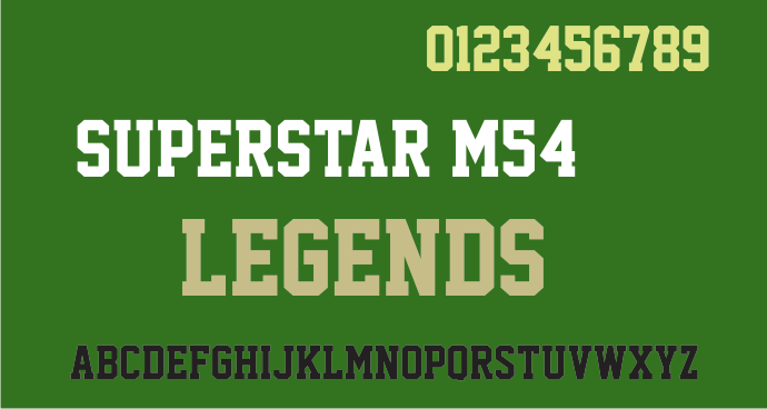Superstar M54 Font justme54s | FontSpace