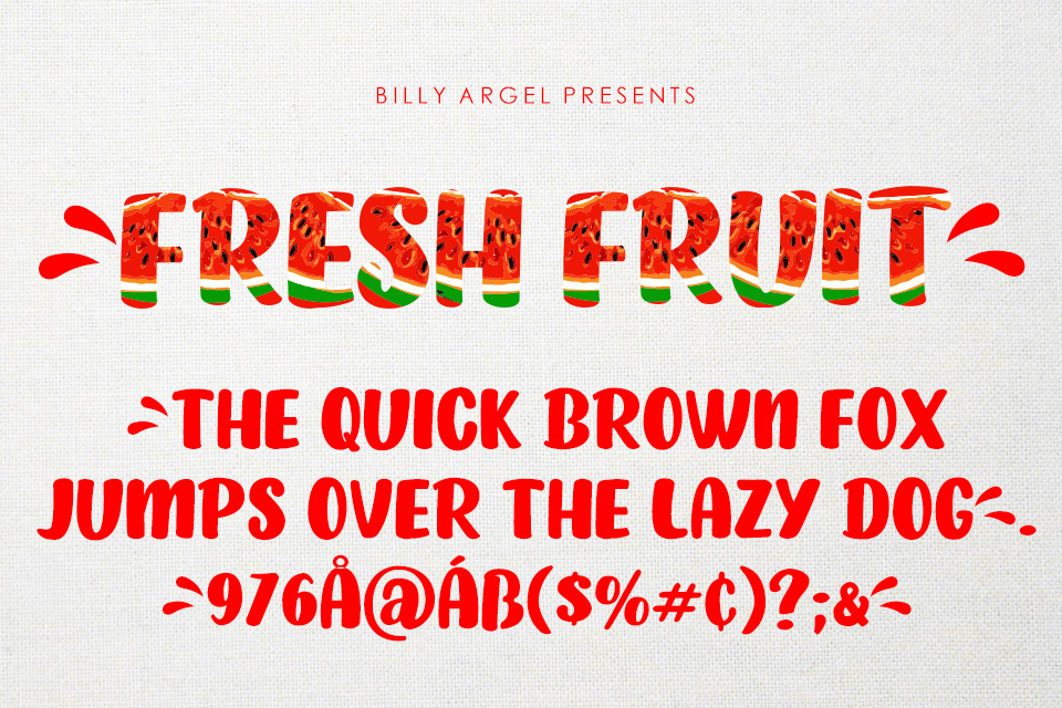 Fresh Fruit Font