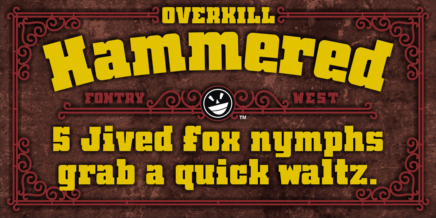 FTY OverKill HammeredNC Font Family (3 styles) by the Fontry