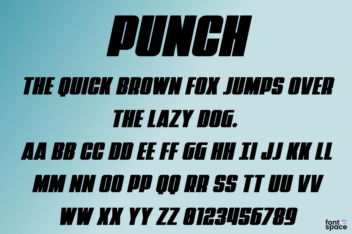 Punch Font Iconian Fonts FontSpace