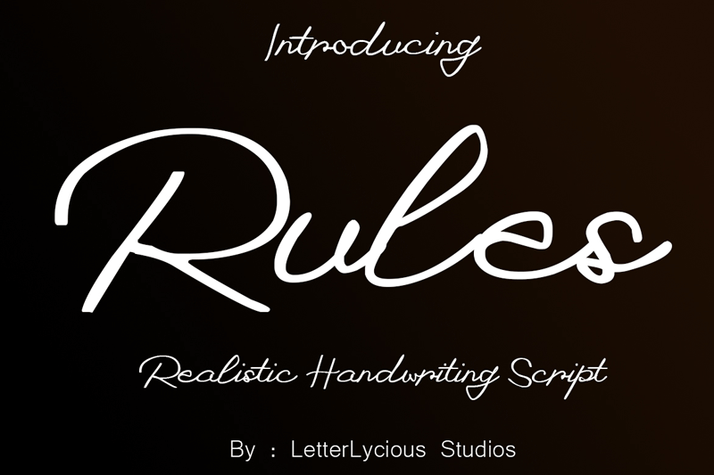 Rules Font Letterlycious FontSpace